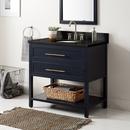 Signature Hardware Midnight Navy Blue 36 in. Floor Mount Vanity 