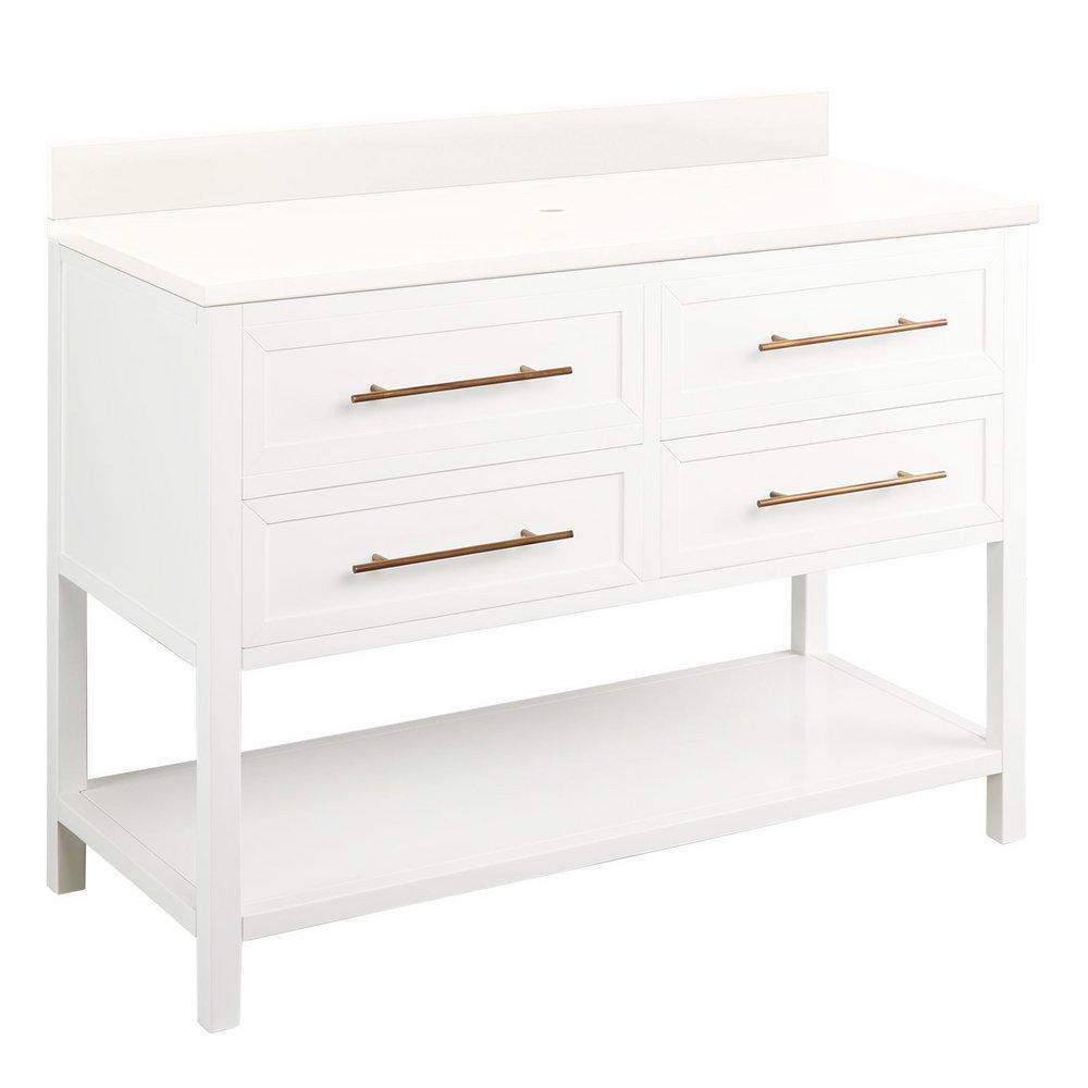 Signature Hardware Bright White 48 in. Floor Mount Vanity 