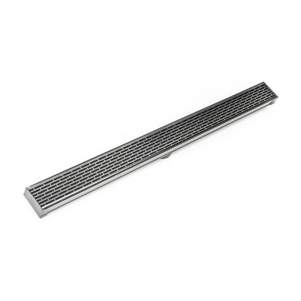 Infinity Drain Satin Stainless 2 in. PVC Shower Drain 