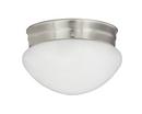 7-1/2 in. 60W 1-Light Flush Mount Ceiling Fixture in Brushed Nickel