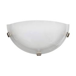 12 in. Wide Half Moon 3000K LED Clip Mount Up Light Wall Sconce in Brushed Nickel