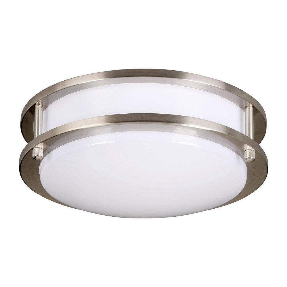 Miseno Brushed Nickel LED Flush Mount Ceiling Fixture in Brushed Nickel 