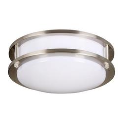 10 in. LED Flush Mount Ceiling Fixture in Brushed Nickel