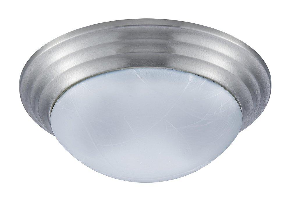 Miseno Brushed Nickel 14-1/2 in. 75W 2-Light Incandescent Flush Mount Ceiling Fixture 