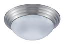 14-1/2 in. 75W 2-Light Incandescent Flush Mount Ceiling Fixture in Brushed Nickel