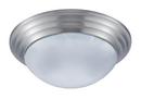 Miseno Brushed Nickel 14-1/2 in. 75W 2-Light Incandescent Flush Mount Ceiling Fixture 