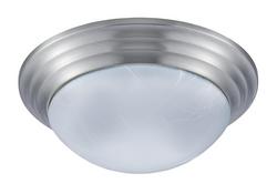 14 in. Twist-On Flush Mount Ceiling Fixture in Brushed Nickel