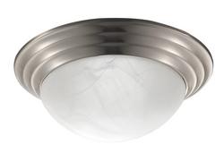 12 in. Twist-On Flush Mount Ceiling Fixture in Brushed Nickel