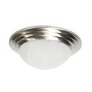 16-1/8 in. 75W 3-Light Incandescent Flush Mount Ceiling Fixture in Brushed Nickel