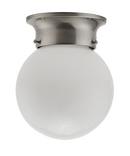 6 in. 60W Flush Mount Ceiling Fixture in Brushed Nickel