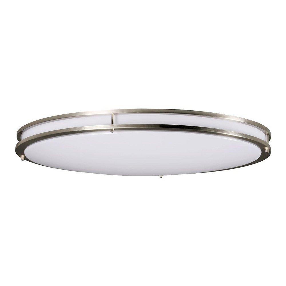 Miseno Brushed Nickel LED Large Oval Flush Mount Ceiling Fixture 