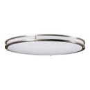 LED Large Oval Flush Mount Ceiling Fixture in Brushed Nickel