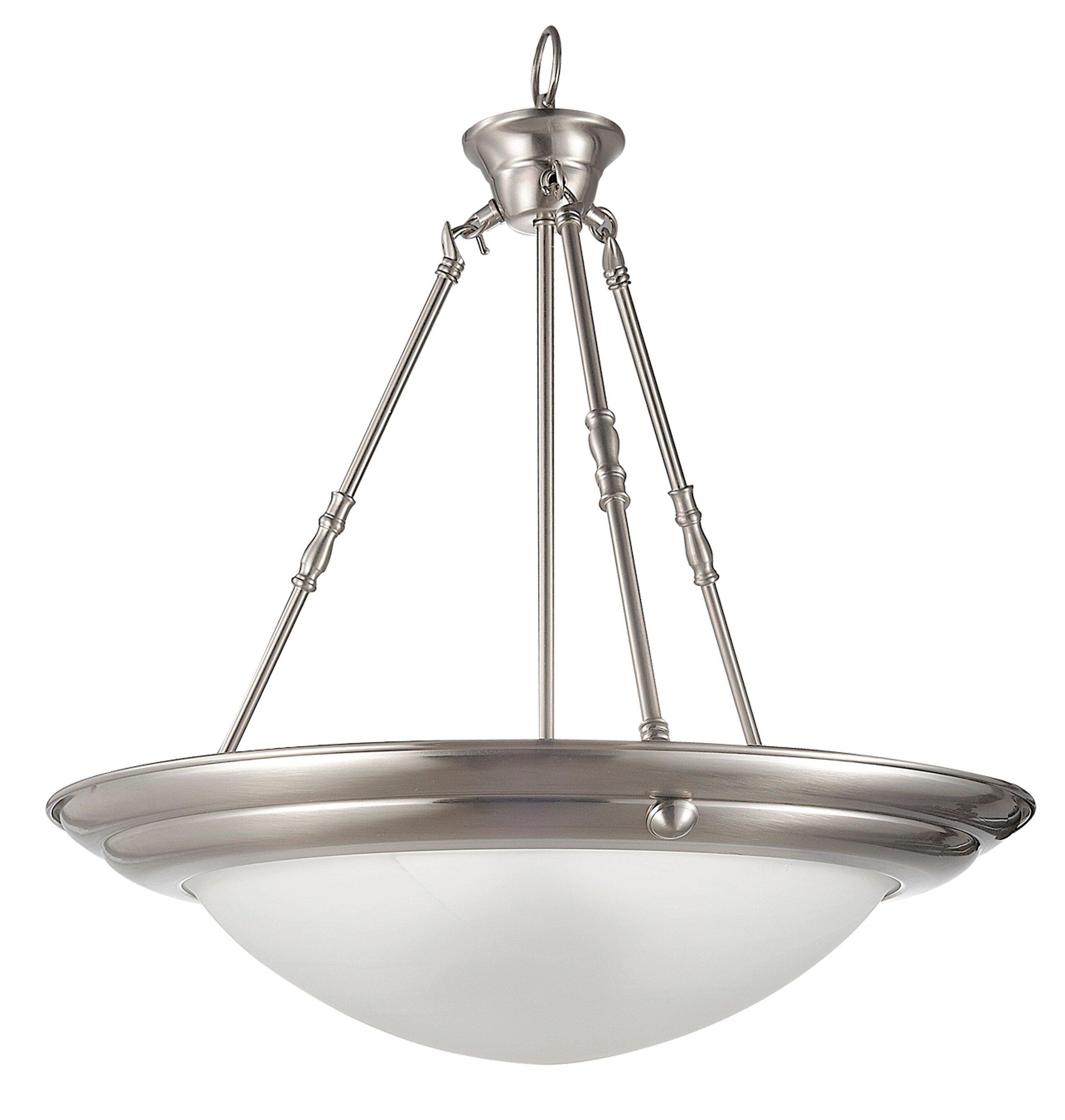 Miseno Brushed Nickel 18W Medium E-26 3-Light Pendant 