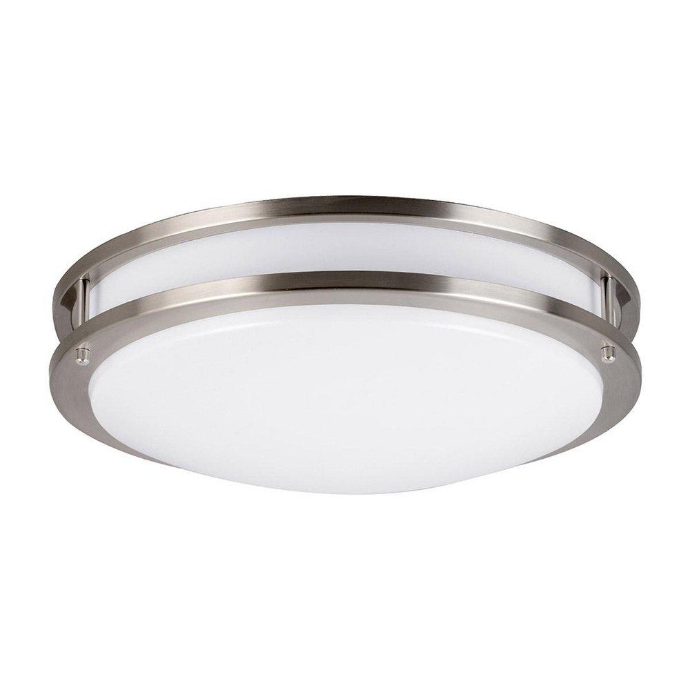 Miseno Brushed Nickel LED Flush Mount Ceiling Fixture in Brushed Nickel 