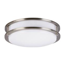 12 in. LED Flush Mount Ceiling Fixture in Brushed Nickel