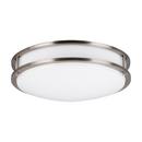 14 in. LED Flush Mount Ceiling Fixture in Brushed Nickel