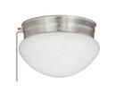 7-1/2 in. 1-Light Flush Mount Ceiling Fixture in Brushed Nickel with Pull Chain