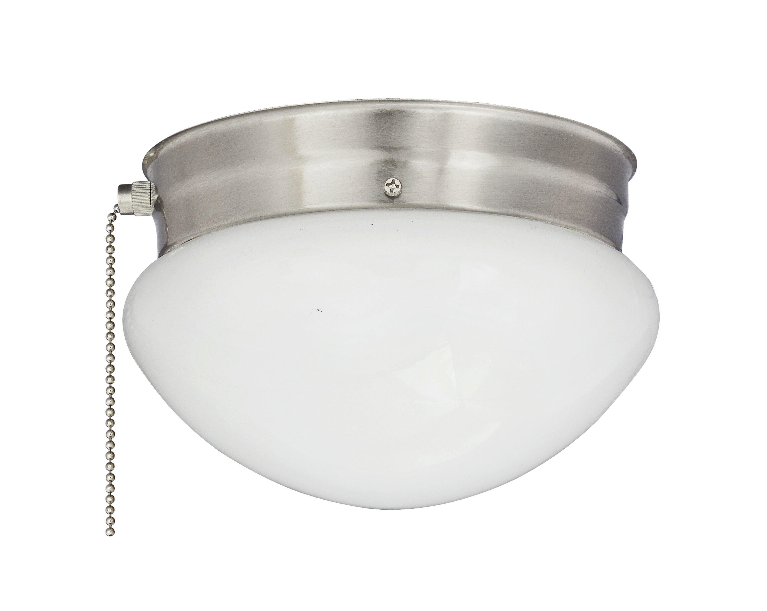 Miseno Brushed Nickel 7-1/2 in. 60W LED Flush Mount Ceiling Fixture 