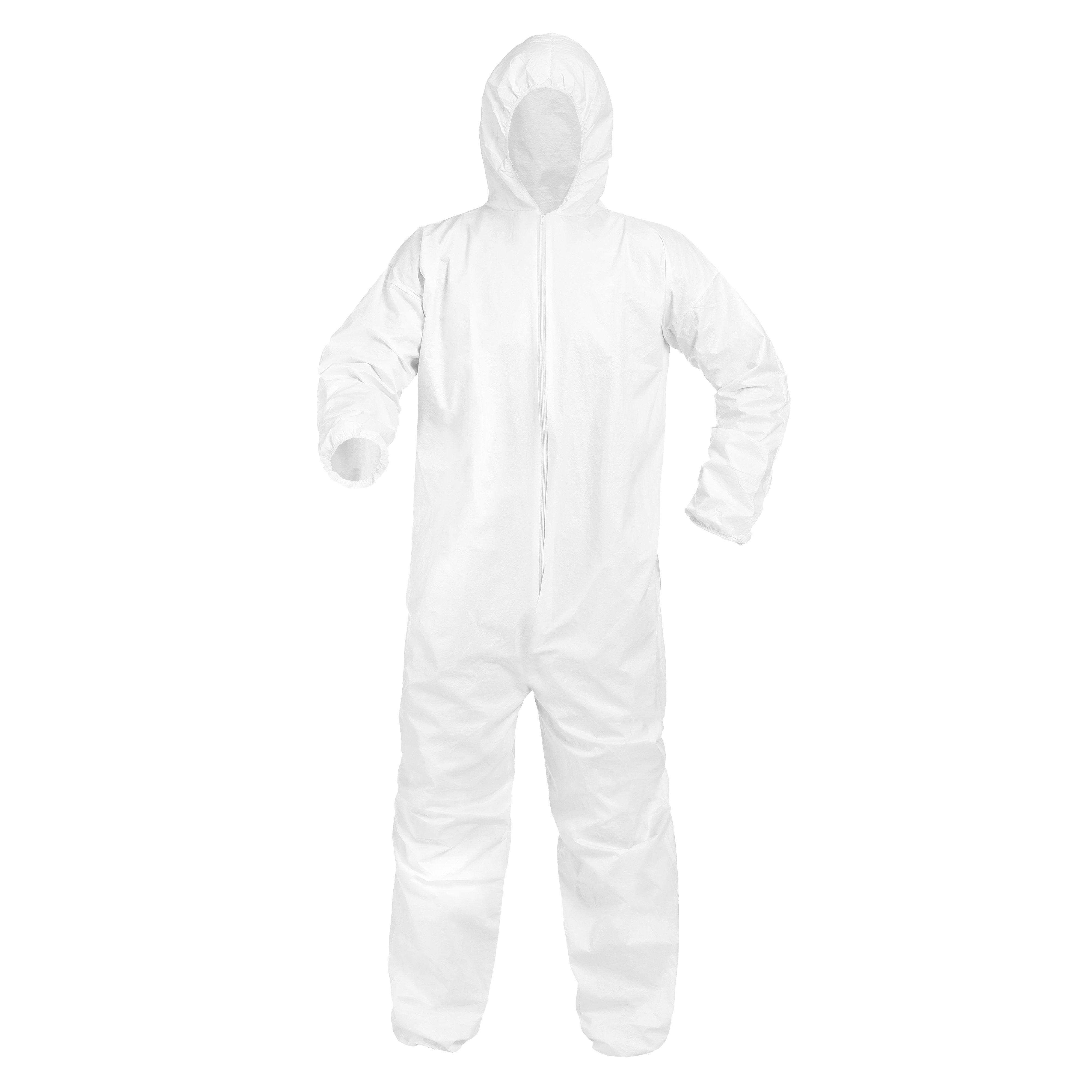 Armateck White Disposable Hooded Coverall 