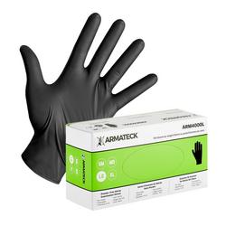 6 mil Powder Free Disposable Nitrile Gloves, Box of 100, Black, L