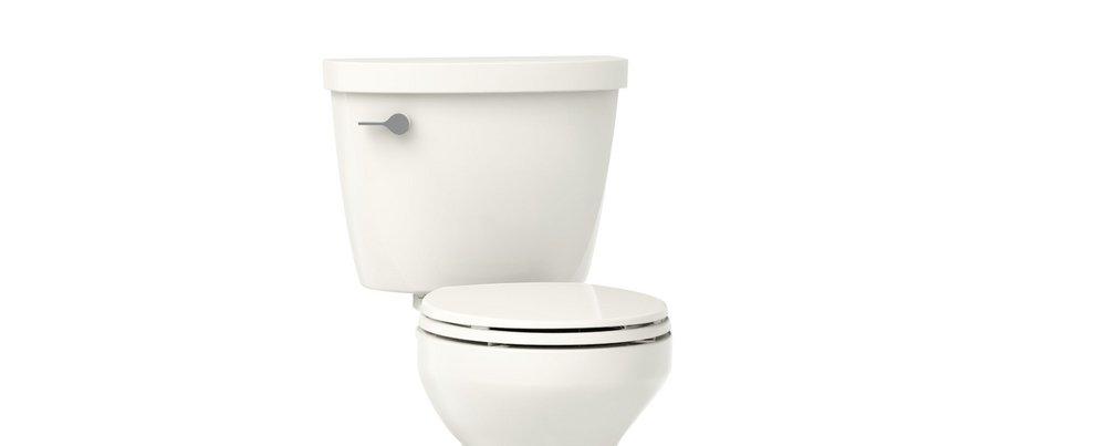 1.28 gpf Round Two Piece Toilet in Biscuit 