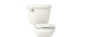 1.28 gpf Round Two Piece Toilet in Biscuit 