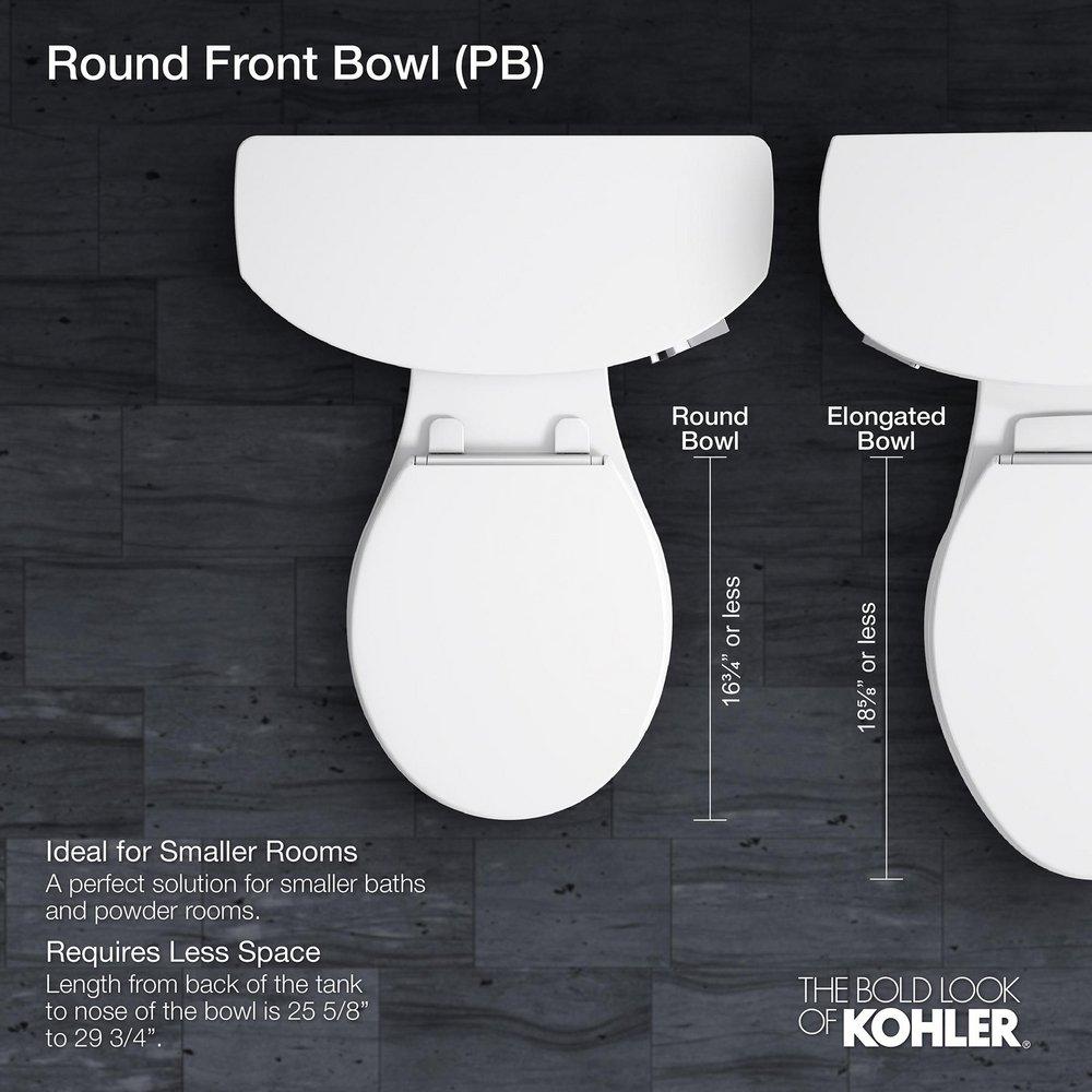 1.28 gpf Round Two Piece Toilet in Biscuit 