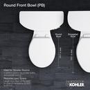 1.28 gpf Round Two Piece Toilet in White 