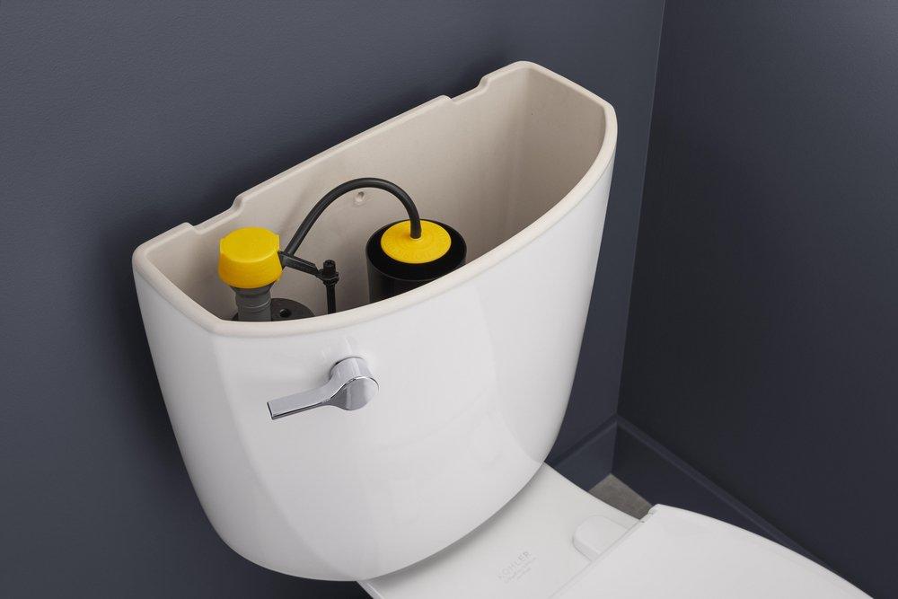 1.28 gpf Round Two Piece Toilet in White 