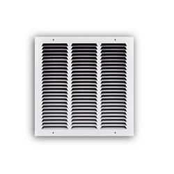 14 x 14 in. Ceiling and Sidewall Return Grille Pristine White Steel