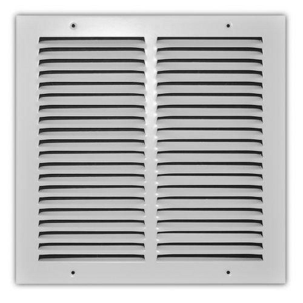 TRUaire&reg; Pristine White 12 in. Ceiling and Sidewall Return Grille Pristine White Steel 