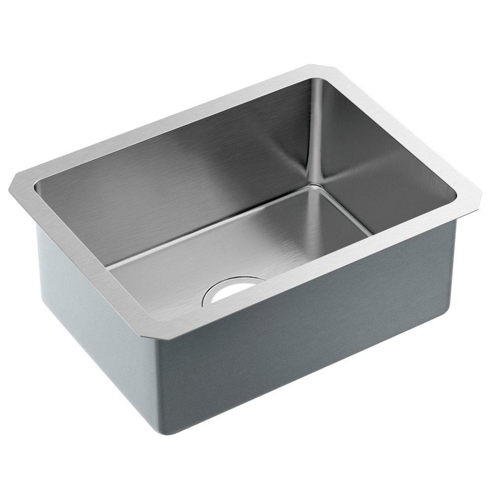 PROFLO&reg; Stainless Steel 20 x 15 in. No Hole Stainless Steel 1 Bowl Undermount Kitchen Sink 