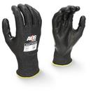 Radians Black Foam NBR Coated Plastic and Stainless Steel Touchscreen Reinforced Thumb Crotch Work Reusable Gloves in Black and Grey 