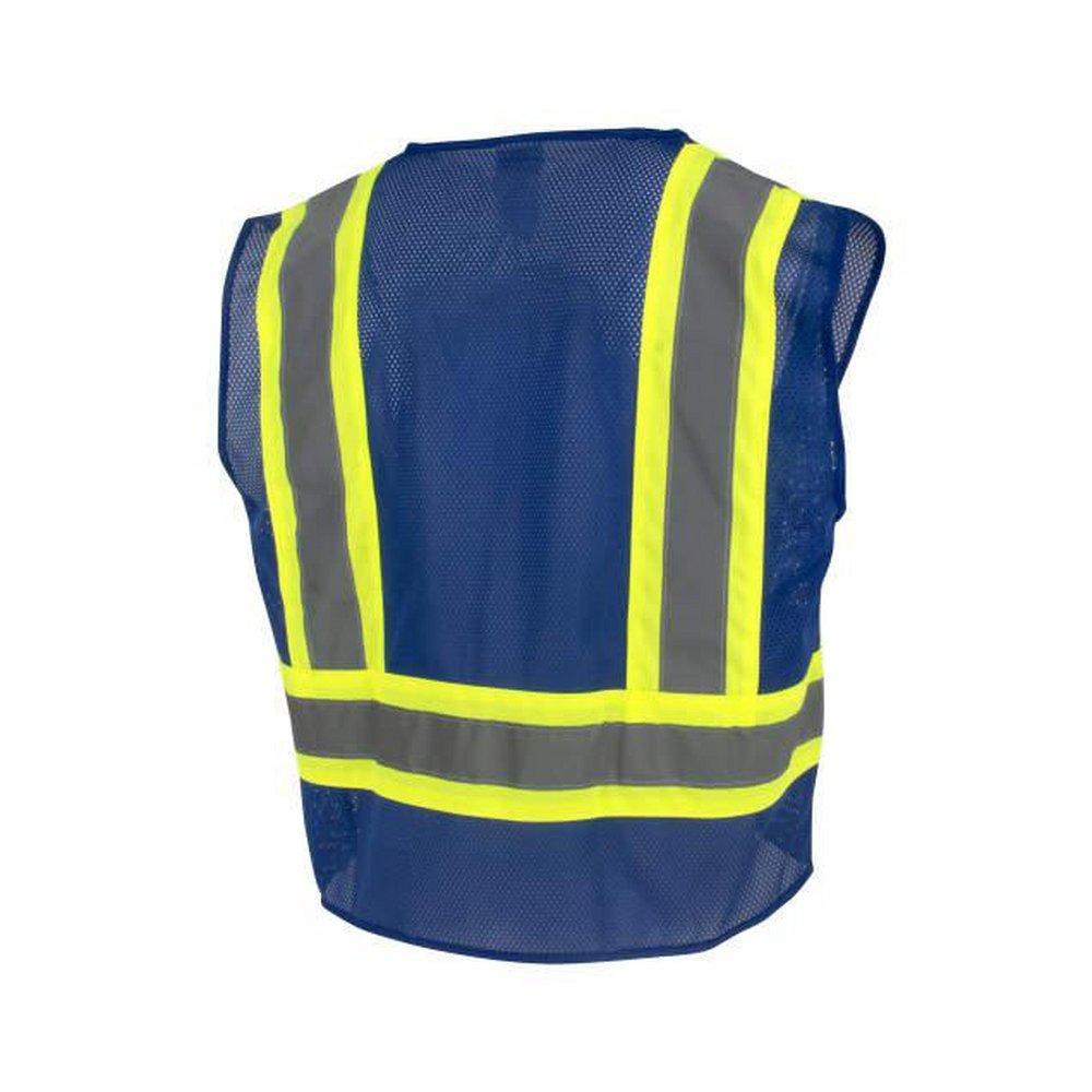 Radians Blue Size L Polyester Mesh Reusable Economy Safety Vest 