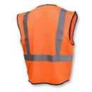 Radians Black Size L Polyester Mesh Reusable Economy Safety Vest 