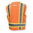 Radians Black Polyester Reusable Two Tone Surveyor Safety Vest in Black and Hi-Viz Orange 