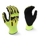 Radians Hi-Viz Green Plastic and Rubber Automotive and Bottling Work Reusable Gloves in Hi-Viz Yellow and Black 