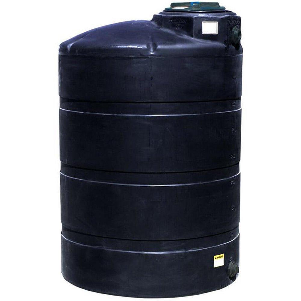Norwesco Black Polyethylene Vertical Water Storage Tank in Black 