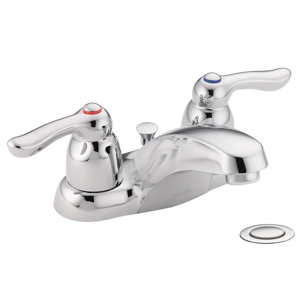 Moen Chrome Two Handle Lever Deck Mount Service Faucet 