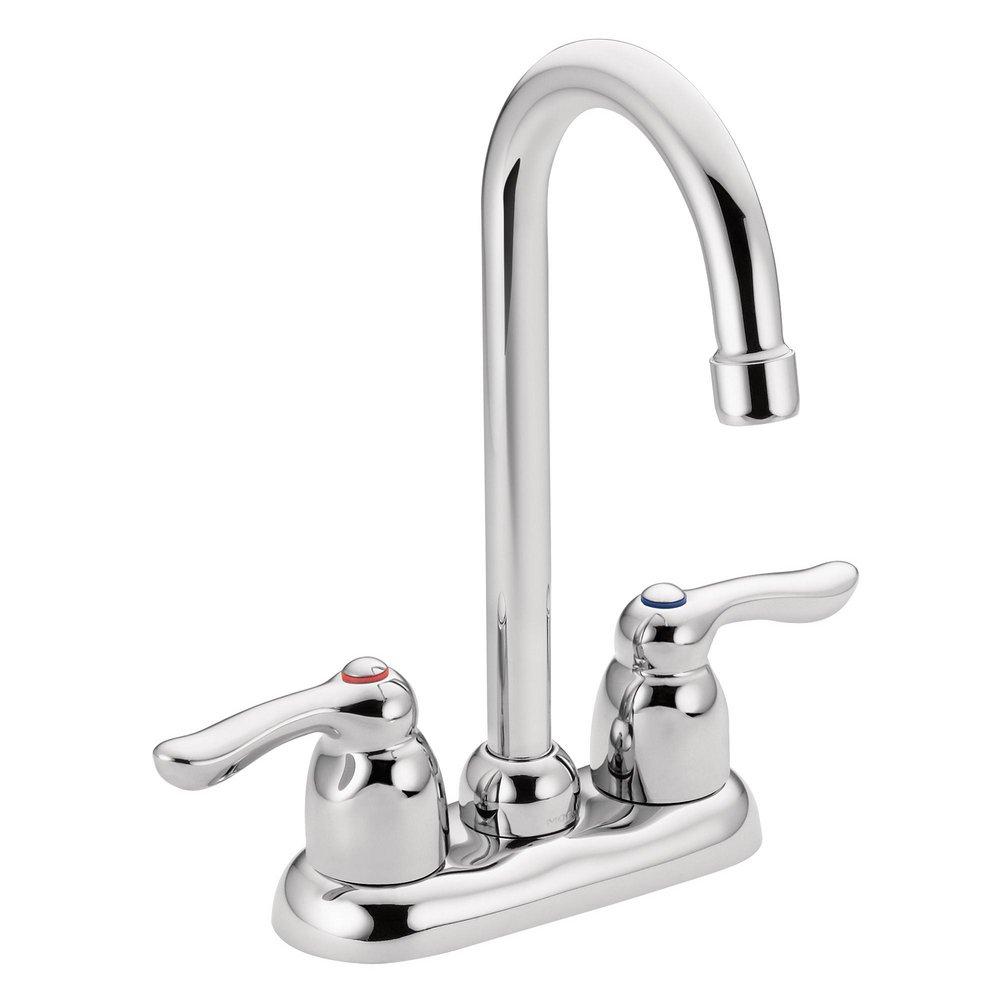Moen Chrome Two Lever Handle Bar Faucet 