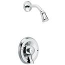 Pressure Balancing Shower Faucet Trim with Single Lever Handle in Polished Chrome