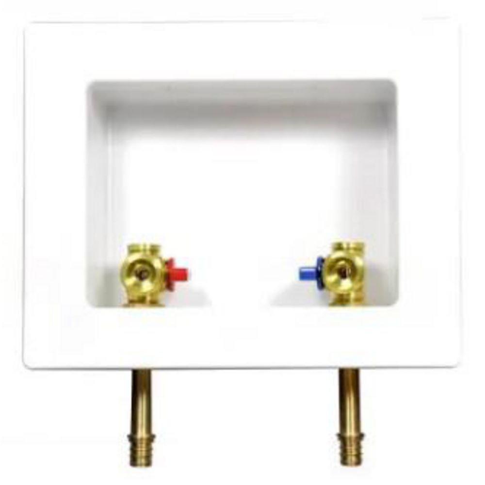 LSP Products Group White 7-5/8 in x 6-1/2 in x 3 in Washing Machine Supply Box 