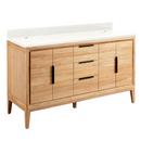 Signature Hardware Natural Teak 60 in. Floor Mount Vanity 