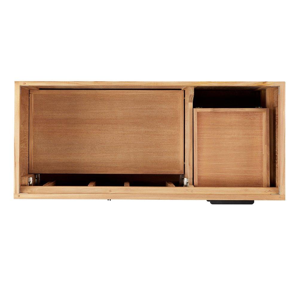 Signature Hardware Natural Teak 48 in. Floor Mount Vanity 