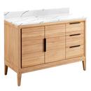 Signature Hardware Natural Teak 48 in. Floor Mount Vanity 