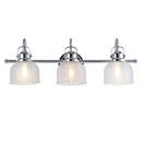 Jonathan Adler Chrome 12W 3-Light Medium E-26 Vanity Fixture 