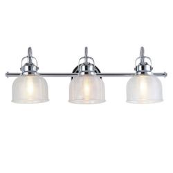 12W 3-Light Medium E-26 Vanity Fixture in Chrome