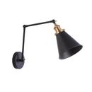 40W 1-Light 7 in. Black Wall Sconce