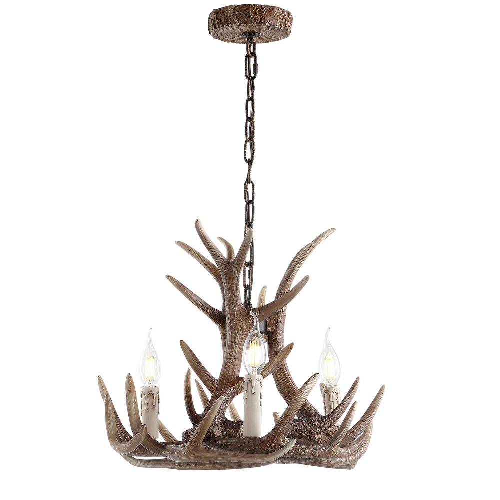 Eldora 3 Light 18" Wide LED Antler Chandelier 