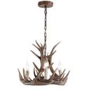 Eldora 3 Light 18" Wide LED Antler Chandelier 